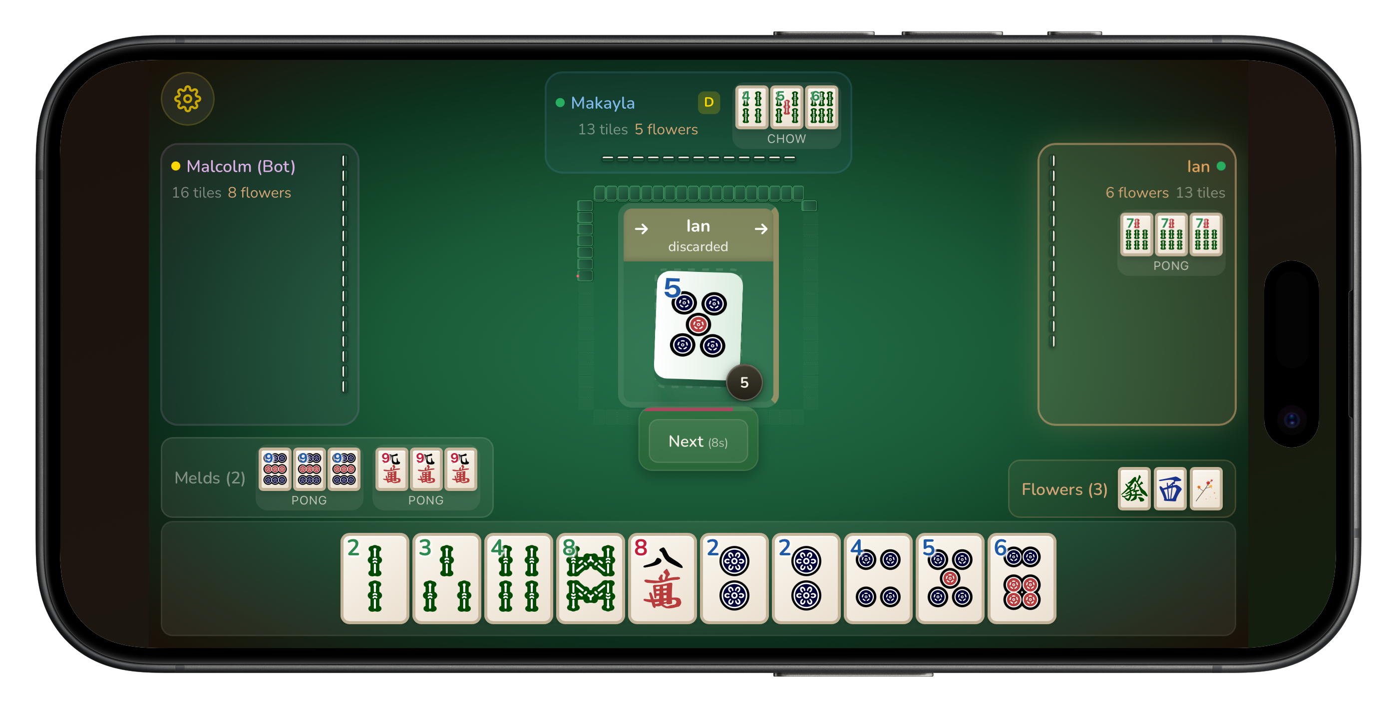 Filipino Mahjong gameplay on a phone